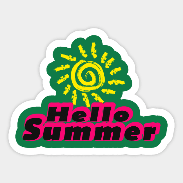 hello summer Sticker by your best store